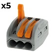 WAGO - Sachet de 5 bornes 3 entrées série 222 - Wago - vignette