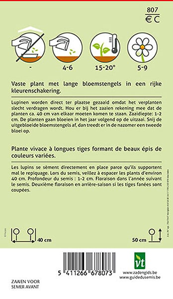 ARBORIX - Lupine Mix Couleurs - Ca. 1 gr (Livraison Gratuite) - large