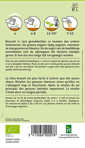 ARBORIX - Bio Brocoli Vert Calabrese - Ca. 0,3 gr (Livraison Gratuite) - large