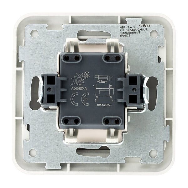 ZENITECH - Interrupteur transversal encastré chrome - Zenitech - large