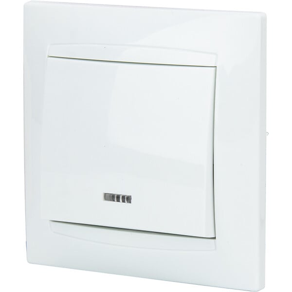 ZENITECH - Bouton poussoir à voyant encastré Zyna - Blanc - Zenitech - large