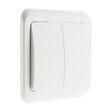 ZENITECH - Interrupteur double encastré Antaria - Blanc - Zenitech - vignette