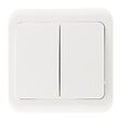 ZENITECH - Interrupteur double encastré Antaria - Blanc - Zenitech - vignette