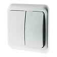 ZENITECH - Interrupteur double encastré Antaria - Blanc - Zenitech - vignette