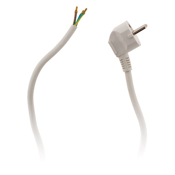 ZENITECH - Cordon d'alimentation avec prise 16A 3G1,5mm² 2m - Blanc - Zenitech - large
