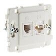 CLARYS - Prise RJ11 + RJ45 nu - blanc - Clarys - Zenitech - vignette