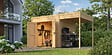 LASITAMAJA - Abri bois FYNN 1.5 - 28 mm - surface hors tout 8.30m2 - avec extension - vignette