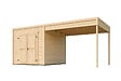LASITAMAJA - Abri bois FYNN 3 - 28 mm - surface hors tout 18.44m2 - avec extension - vignette