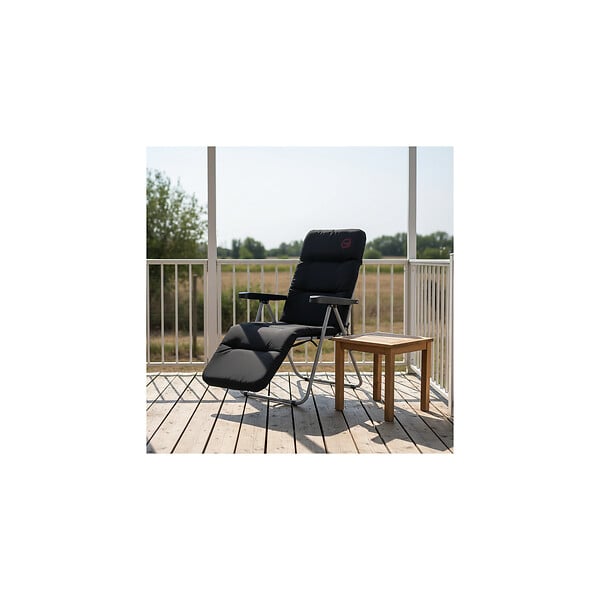 O'CAMP - Lot de 2 fauteuils de camping relax pliables - Multipositions - 62 x 92 x 105 cm - large