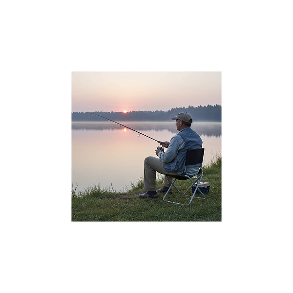 O'CAMP - Lot de 2 chaises pliables pécheur de camping - Dimensions : 47 x 40 x 68 cm - large