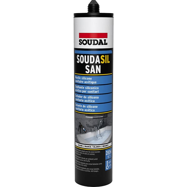 SOUDAL - Cartouche silicone sanitaire blanc 280ml Soudal - large