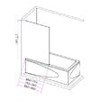 PLANETE BAIN - Pare-baignoire fixe 70 x 140 cm aluminium noir mat verre trempé 6 mm anti-calcaire - vignette