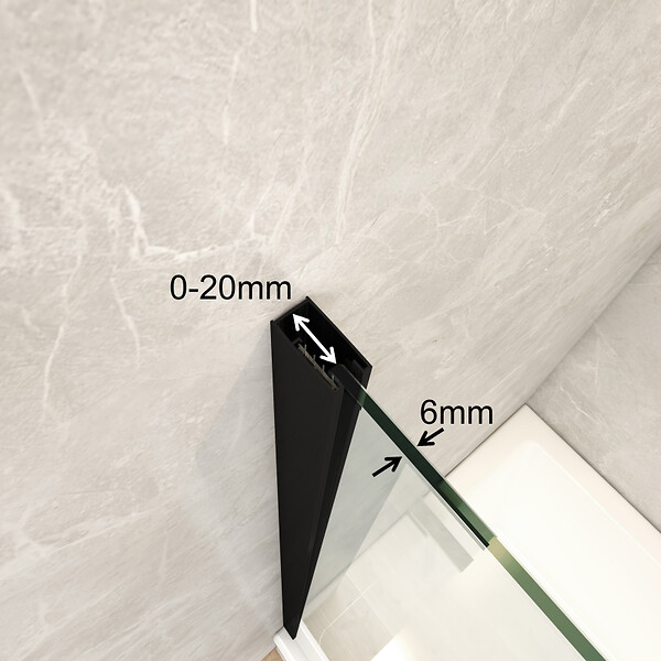 PLANETE BAIN - Pare-baignoire fixe 70 x 140 cm aluminium noir mat verre trempé 6 mm anti-calcaire - large
