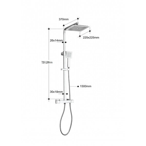 PLANETE BAIN - Colonne de douche thermostatique chromée Avior - large