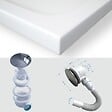 SANIVERRE - SHIMMER Receveur de douche 70 x 90 cm acrylique Blanc + bonde et siphon inclus - Salle de bain - vignette