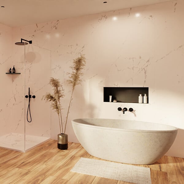 MARMOX - Niche design 30 x 30 cm U-Tile encastrable en acier inox - large