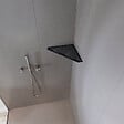 U-TILE - Etagère de douche en acier inox noir 20,4 x 20,4 cm x 2 mm - Pentagone design Aqua - fixation sans perçage - vignette