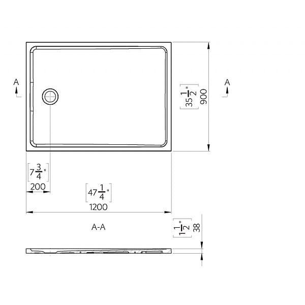 PLANETE BAIN - Receveur extra plat 90x120 en solid surface Tango - large