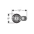 GEBERIT - Mécanisme de chasse complet type 290-380 - double touche - alimentation latérale - vignette