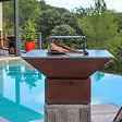 GRILL'CHIC - Brasero Mini Cevenol Corten Carre 62 Simple Cuve - vignette