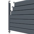 CLOSEA - Kit cloture - Lame 16cm  - PVC Gris - LG: 12m x H: 0m82 - vignette