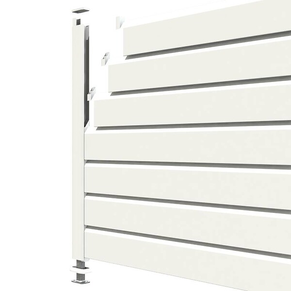CLOSEA - Kit cloture - Lame 16cm   - PVC Blanc - LG: 12m x H: 0m82 - large