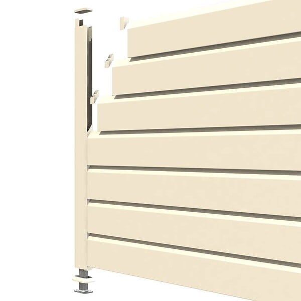 CLOSEA - Kit cloture - Lame 16cm   - PVC Beige - LG: 12m x H: 1m74 - large