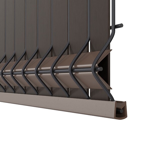 DECKLINEA - Kit Occultation Composite - L2,5 x H1,23m - Couleur : Brun - Haute Resistance - Occultant Pour Grillage Rigide - large