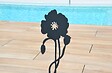 CENTRALE BRICO - Déco en métal à planter Coquelicot - 22x70 cm - anthracite - vignette
