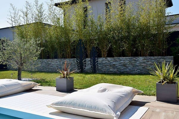 CENTRALE BRICO - Déco en métal à planter Feuille - 30x100 cm - anthracite - large