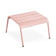 OVIALA - Fauteuil relax et repose pied en métal Rose poudré - Palavas - vignette