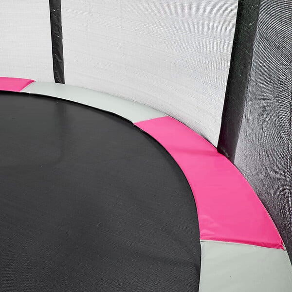 KANGUI - KANGUI Coussin de protection trampoline Ø 430 cm - Rose et Gris - large