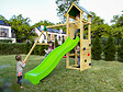 FUNGOO - Aire de jeux Charly avec balançoire double et mur d'escalade - Fungoo - vignette