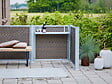 PLUS A/S - Poteau acier carré avec base : 8×8×186cm incl. 1 cache-poteau - vignette