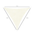 OUTSUNNY - Voile d'ombrage triangulaire grande taille 4 x 4 x 4 m polyéthylène haute densité résistant aux UV crème - vignette