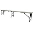 WERKAPRO - Banc pliant  244 x 30 x 43 cm - Gris clair 244 x 30 x 43 cm - Gris clair - vignette