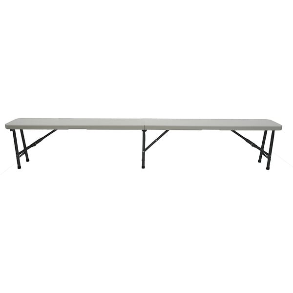 WERKAPRO - Banc pliant  244 x 30 x 43 cm - Gris clair 244 x 30 x 43 cm - Gris clair - large