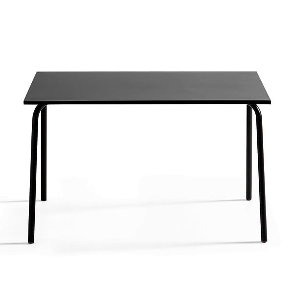 OVIALA - Ensemble table de jardin en métal et 4 chaises noir - Palavas - large