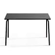 OVIALA - Ensemble table de jardin en métal et 4 chaises noir - Palavas - vignette