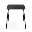 OVIALA - Ensemble table de jardin carrée et 2 fauteuils acier 70 cm noir - Palavas - vignette