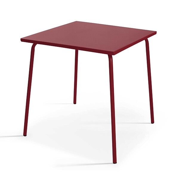 OVIALA - Ensemble table de jardin carrée et 2 chaises pourpre - Palavas - large