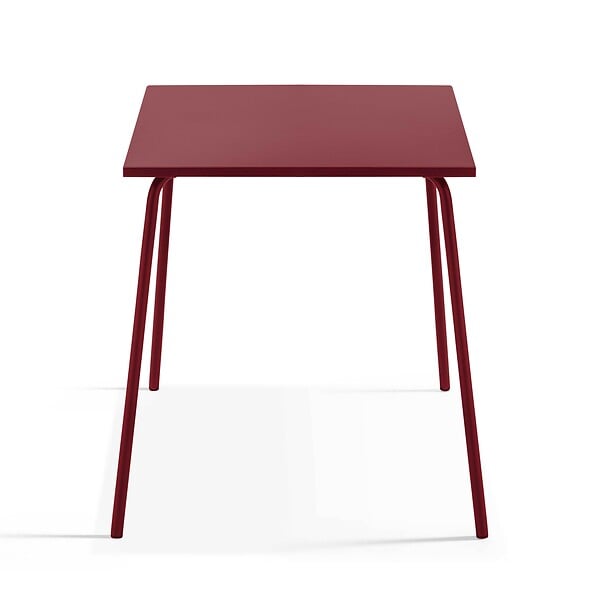 OVIALA - Ensemble table de jardin carrée et 2 chaises pourpre - Palavas - large