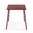 OVIALA - Ensemble table de jardin carrée et 2 chaises pourpre - Palavas - vignette