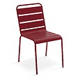 OVIALA - Ensemble table de jardin carrée et 2 chaises pourpre - Palavas - vignette
