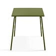OVIALA - Ensemble table de jardin carrée et 2 chaises vert Kaki - Palavas - vignette