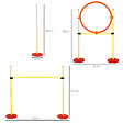 PAWHUT - Agility sport pour chiens équipement complet haies, slalom + sac de transport jaune - vignette