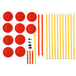 PAWHUT - Agility sport pour chiens équipement complet haies, slalom + sac de transport jaune - vignette