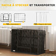 PAWHUT - PawHut Parc enclos modulable pour animaux avec 2 portes - 12 panneaux modulables - acier noir - vignette