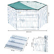 PAWHUT - PawHut Parc enclos modulable Acier 6 Panneaux et 1 Porte pour Chiens Ø 120 x 60 cm Gris Métal vert - vignette