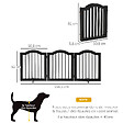 PAWHUT - Barrière de sécurité barrière modulable pliable pour animaux de compagnie - piètement support - dim. 154,5L x 61H cm - MDF bois noir - vignette